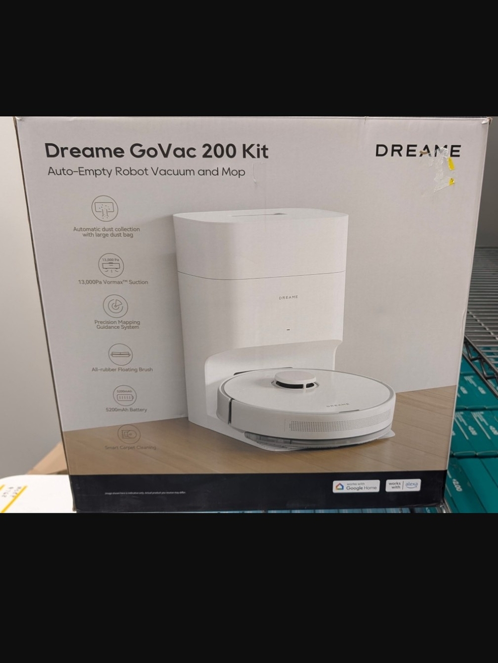 GoVac 200 Kit Auto-Empty Robot Vacuum and Mop - White